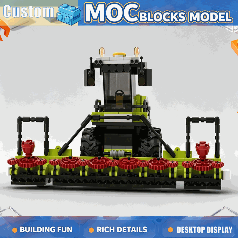 Agriculture Farming Education - 624PCS Green Agricultural Forage Harvester Farm