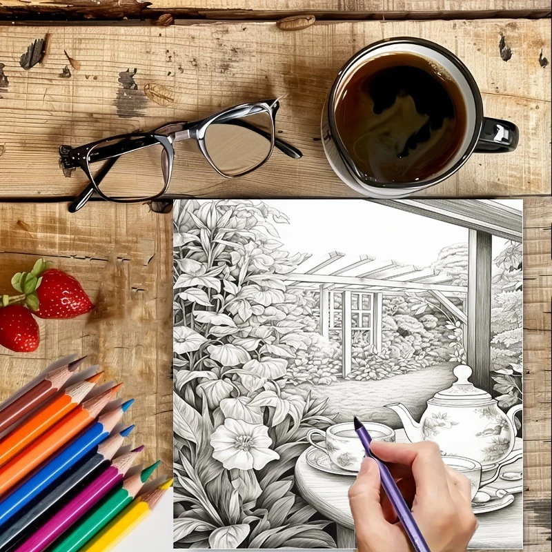 Tea In The Gardens Coloring Bo - огляд і ціна Farming And Agriculture